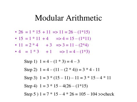 PPT - Modular Arithmetic PowerPoint Presentation, free download - ID:4352697