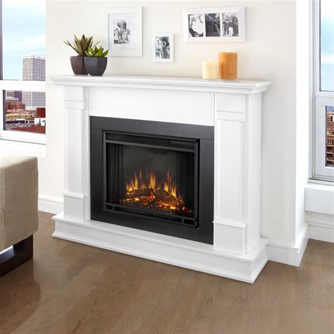 Silverton Electric Fireplace in White by Real Flame - Walmart.com