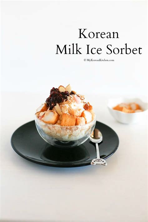 Korean Milk Ice Sorbet: Injeolmi Bingsu - My Korean Kitchen