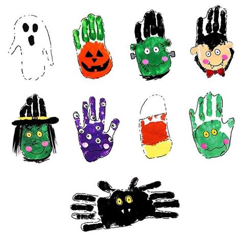 HALLOWEEN HANDPRINTS 🎃👻 Halloween is only a few weeks away and we’re ...