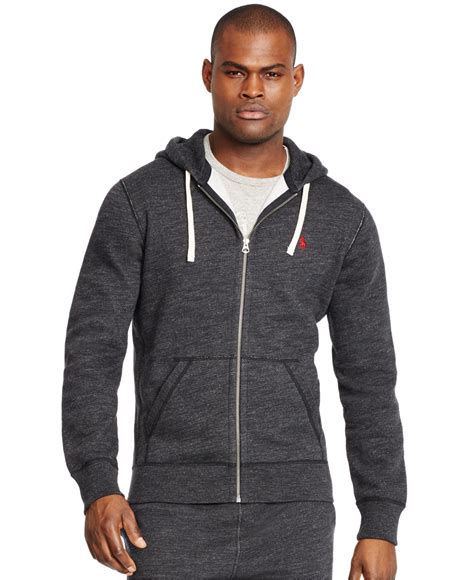 Polo ralph lauren Full-zip Classic Fleece Hoodie in Black for Men | Lyst