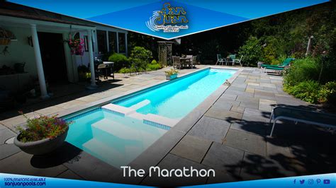 San Juan Pools - The Marathon with Spa | Lap Swimming Pool