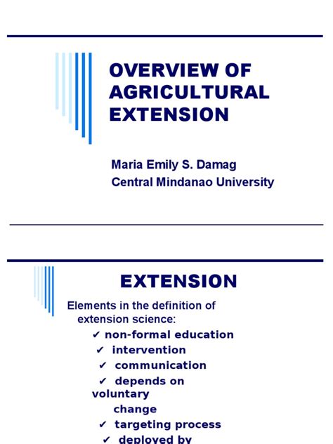 1.Overview of Agricultural Extension | Agriculture | Technology