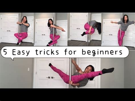 5 Easy pole tricks for beginners | Pole moves you should know #poledance #poletricks # ...