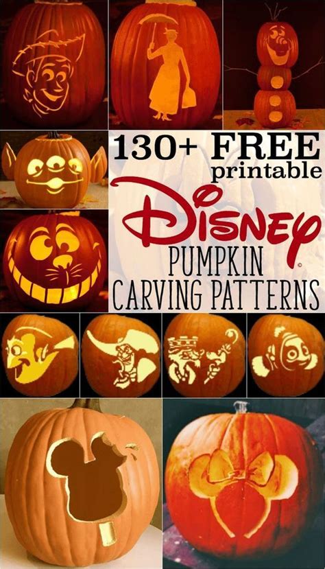 Disney pumpkin stencils: Over 130 printable pumpkin patterns for Halloween | Disney pumpkin ...