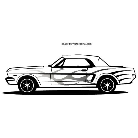 Coche Mustang vector.ai