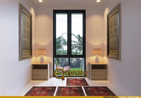 Desain Ruang Sholat Rumah Modern 2 Lantai Bapak Iqbal di Jakarta Timur ...