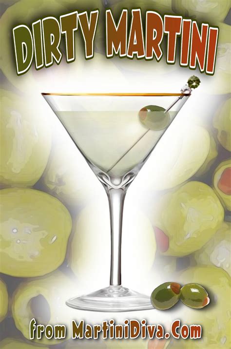 The MARTINI DIVA: The DIRTY MARTINI - a Classic Gin and Olive Martini