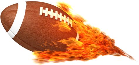 Download Transparent American Football On Fire Png - - American ...