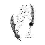 Birds feather Men's T-Shirt | RosalisArt's Artist Shop