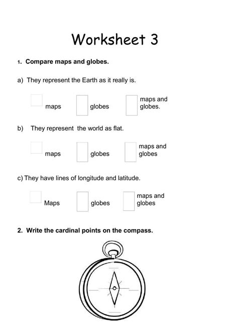 Globes and maps worksheet | Live Worksheets - Worksheets Library