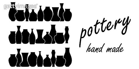 Handmade ceramic vase and pots . Pottery hobby. Banner for your Studio or shop. 이미지 (1256170523 ...