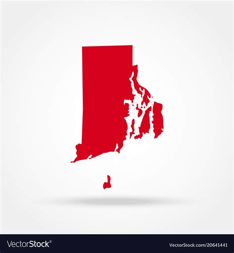 Map of the us state of rhode island Royalty Free Vector