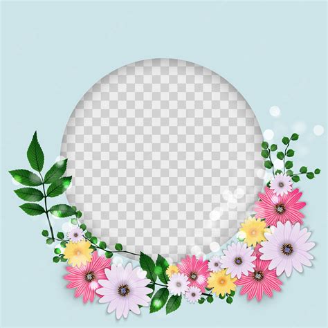 Premium Vector | Cute Background with Frame and Flowers Collection Set.