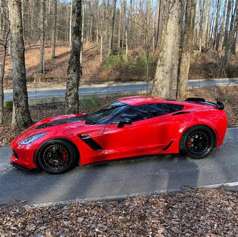 Chevrolet Corvette C7 Z06 painted in Torch Red w/ a set of BC Forged ...