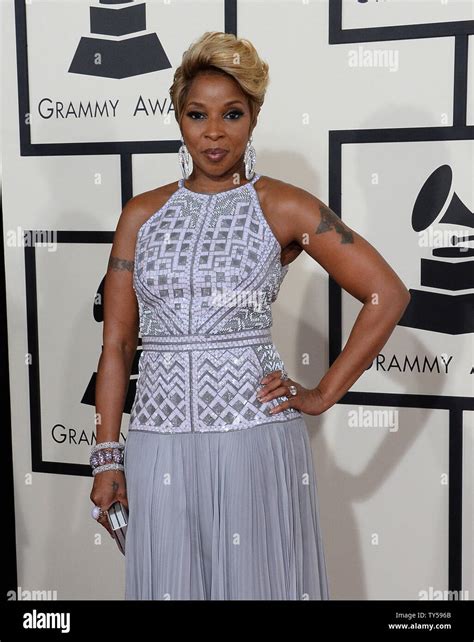 Singer Mary Jane Blige arrives for the 57th Grammy Awards at Staples Center in Los Angeles on ...