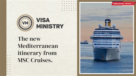 The new Mediterranean itinerary from MSC Cruises.