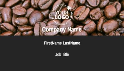 Coffee Shop Business Card Templates | MyCreativeShop