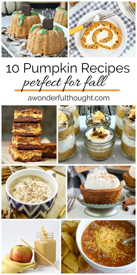 Pumpkin Recipes Fantastic for fall - A Wonderful Thought