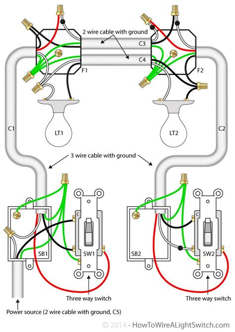 4 Way Switch Wiring Diagram With Two Lights