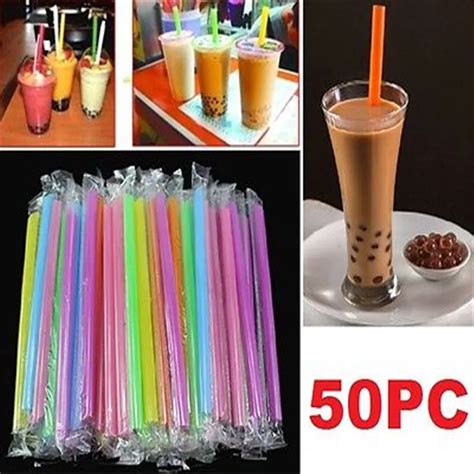 FD4733 new Jumbo Drinking Straws Bubble Pearls Tea Party Drink Smoothie ...