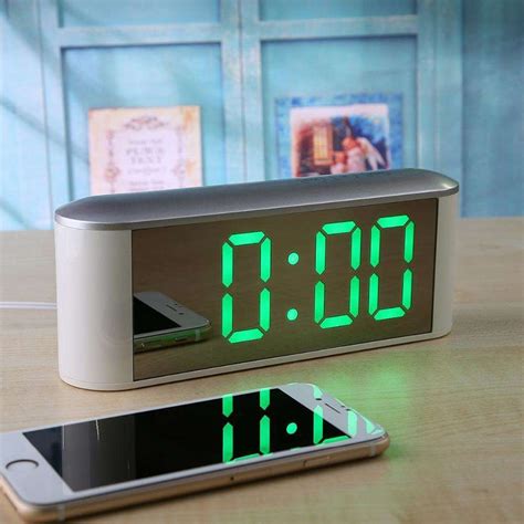 2021 Table Desk Digital Clock LED Temperature Display Snooze New Home ...