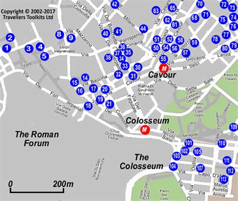 Hotel Map The Colosseum & Roman Forum Rome - Over 100 hotels