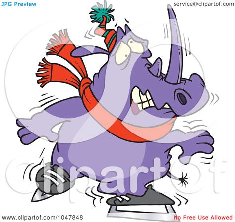 Royalty-Free (RF) Clip Art Illustration of a Cartoon Shaky Ice Skating ...