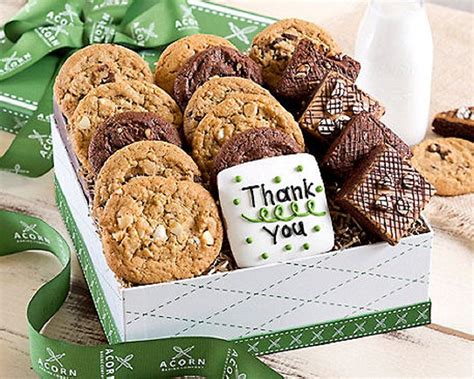 Gourmet Foods Gift Baskets, Thank You Cookies and Brownies. Gift Size ...