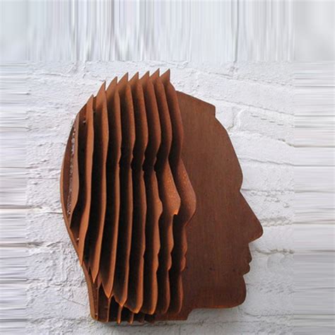 Corten Steel 3D Human Head Face Sculpture | Art Metal Sculpture