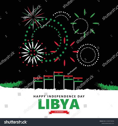 Libya Independence Day Vector Template National Stock Vector (Royalty ...