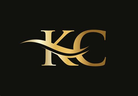 Initial Gold letter KC logo design. KC logo design with modern trendy ...