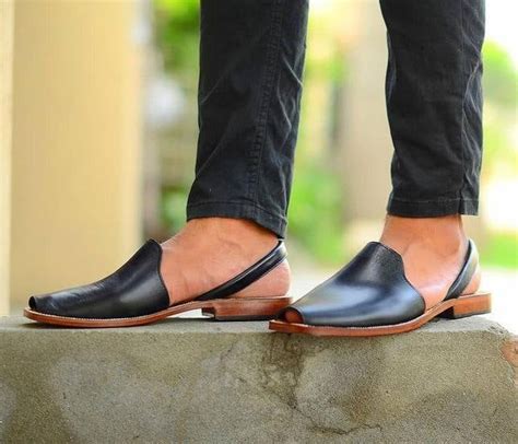 New Handmade Black Leather Stylish Half Shoes for Men's | Etsy