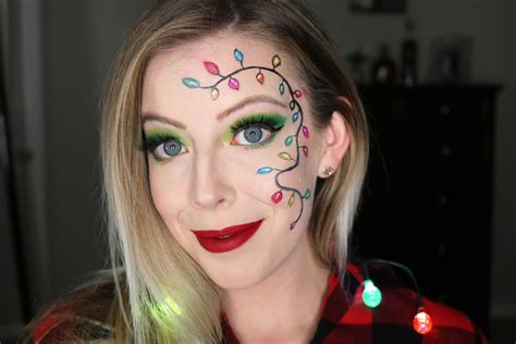 Festive String Lights Christmas Party Makeup - Kindly Unspoken