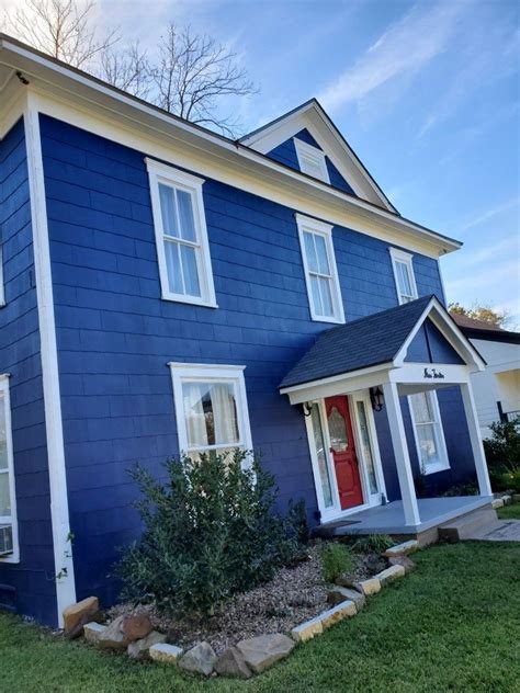 Red Front Door, House Paint Exterior, House Painting, Shed, Sweet Home, House Ideas, New Homes ...