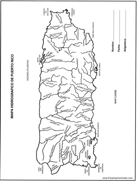 Mapa Rios Puerto Rico