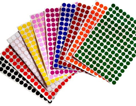 Dot stickers 3/8 inch classic colors 10mm – Royal Green Market