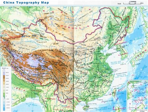 Geographical Map Of China