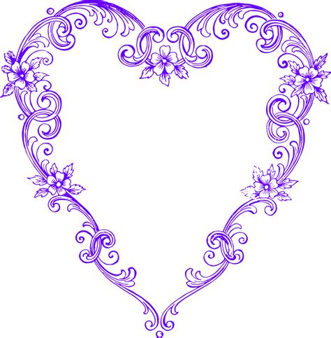 Free Images – Fancy Vintage Purple Heart Clip Art :: Clip Art Department :: | Clipark - 2 ...