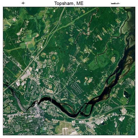 Aerial Photography Map of Topsham, ME Maine