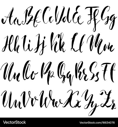 Hand drawn elegant calligraphy font modern brush Vector Image