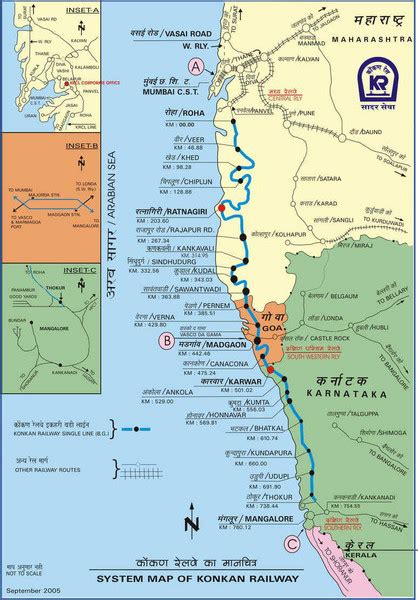 Konkan Railway Route Map - Terminal Map