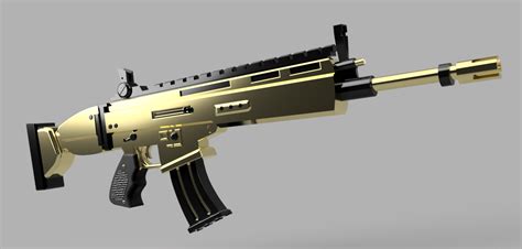 Fortnite Gold Scar Rendering : r/Fusion360