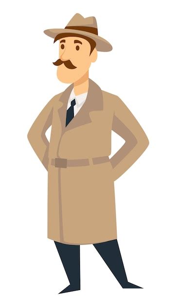 Premium Vector | Detective secret agent vector man