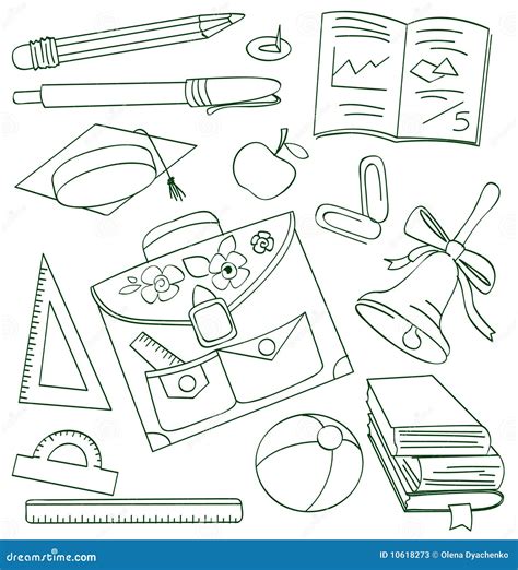 Outline School Doodle Stock Photos - Image: 10618273