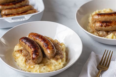 Bangers and Mash With Onion Gravy Recipe