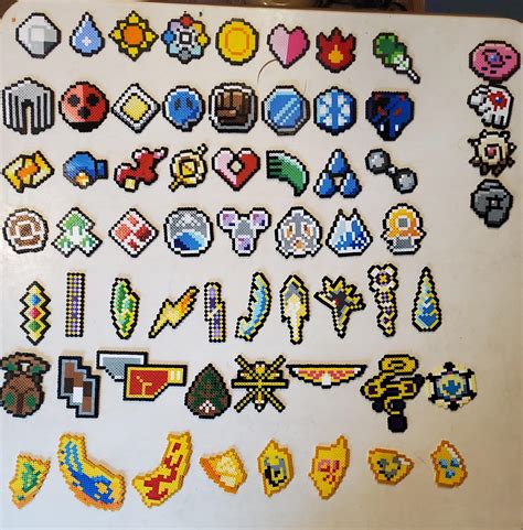 Pokemon Gym Badges Pixel