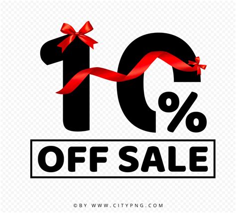 Discount 10 Percent Off Sale Sign Logo PNG Image | Citypng