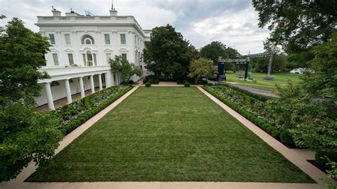 Melania Trump: First lady unveils White House Rose Garden restorations ...