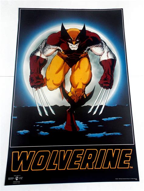 WOLVERINE POSTER From 1987 Marvel Comics Vintage And Rare